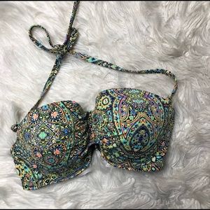 Victoria’s Secret paisley swim bikini top sz 34DD